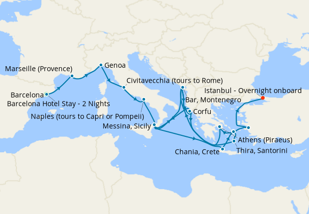 Cruise Itinerary Map