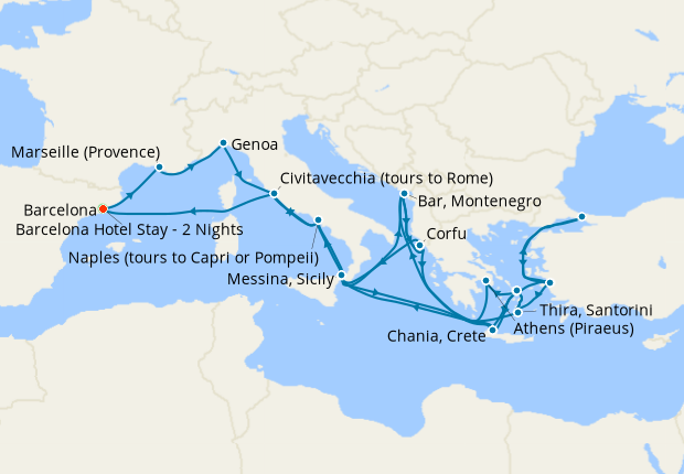 Cruise Itinerary Map