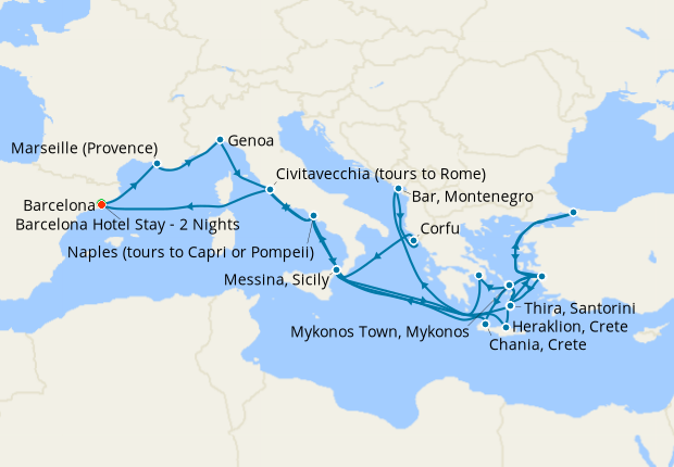 Cruise Itinerary Map
