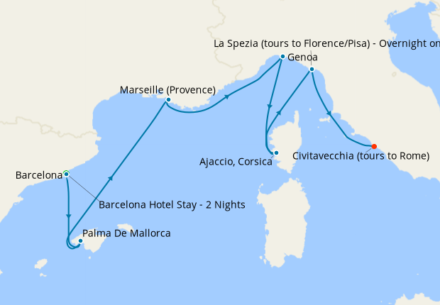 Cruise Itinerary Map