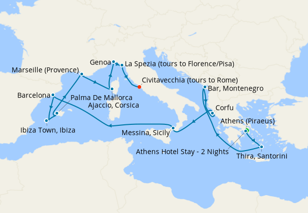 Cruise Itinerary Map