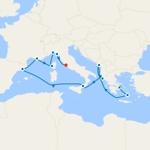 Western Mediterranean with Greece & Italy from Athens with Stay