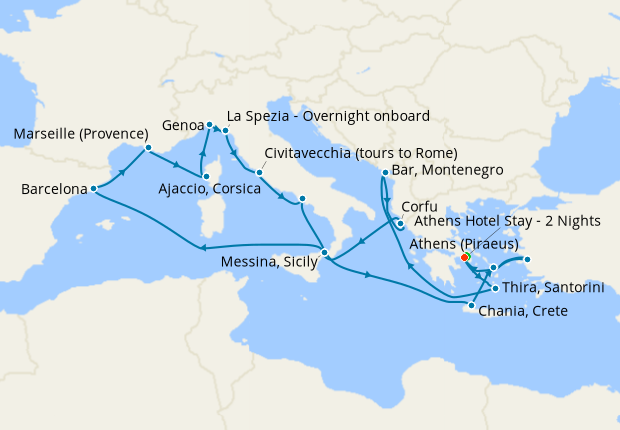Cruise Itinerary Map