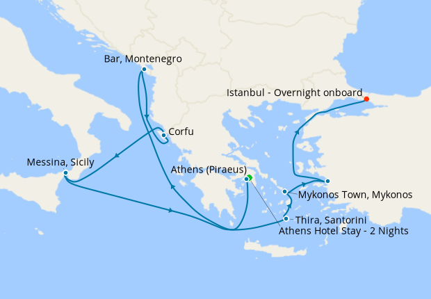 Cruise Itinerary Map