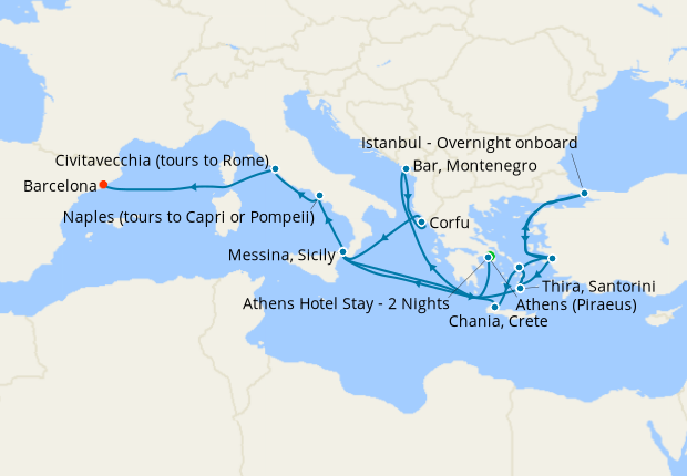 Cruise Itinerary Map
