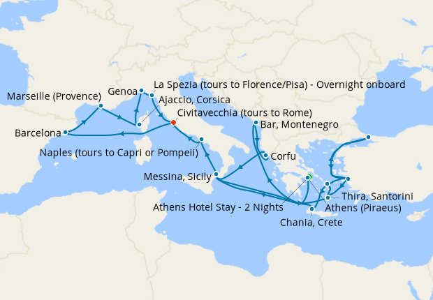 Cruise Itinerary Map