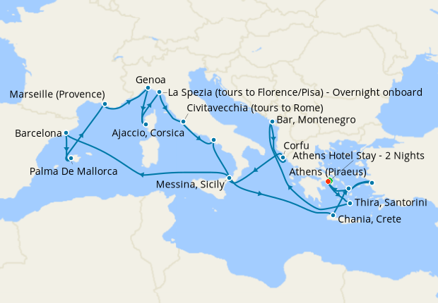 Cruise Itinerary Map