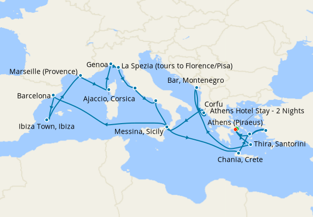 Cruise Itinerary Map