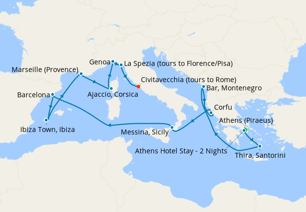 Cruise Itinerary Map