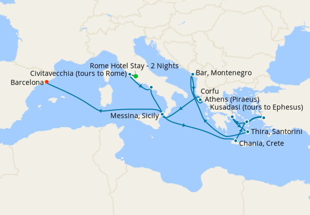 Cruise Itinerary Map