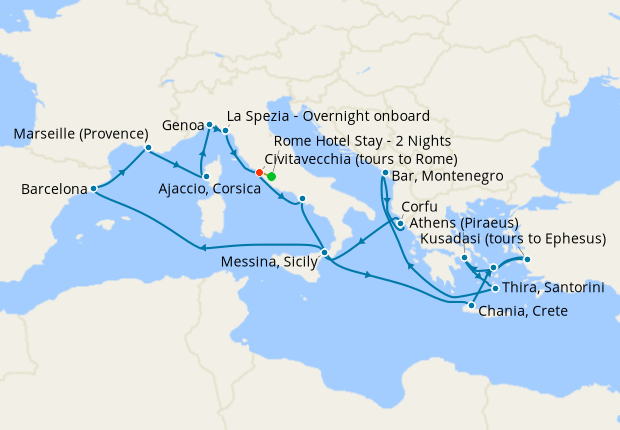 Cruise Itinerary Map
