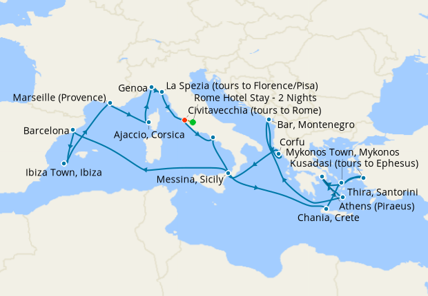 Cruise Itinerary Map