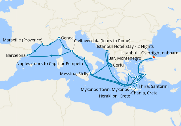 Cruise Itinerary Map