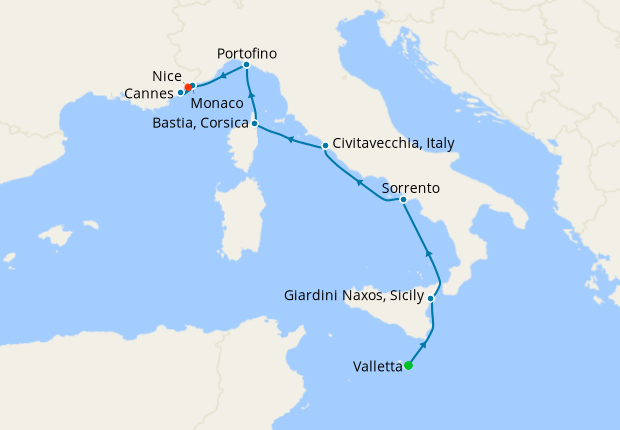 Map of the cruise map