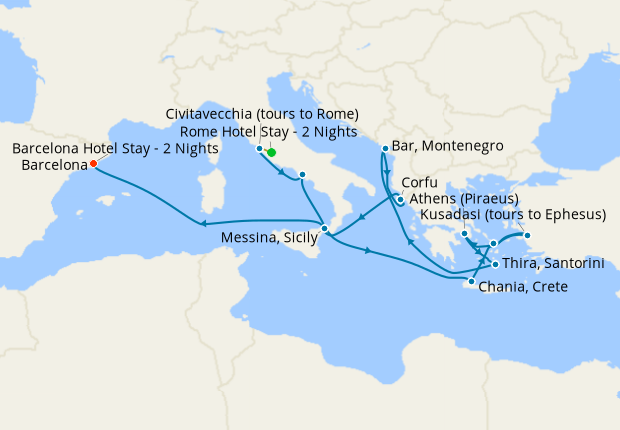 Cruise Itinerary Map