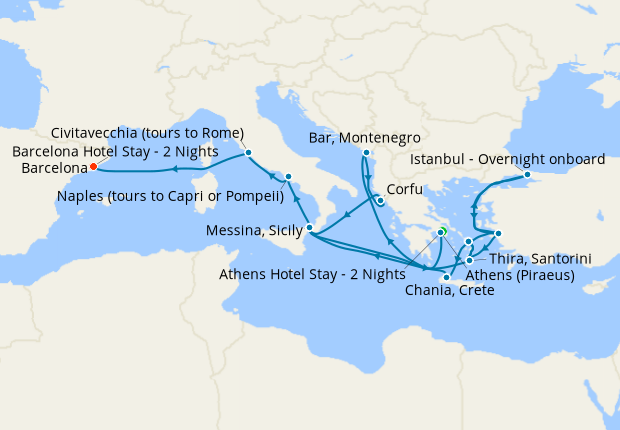 Cruise Itinerary Map