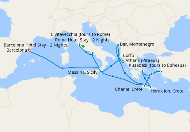 Cruise Itinerary Map