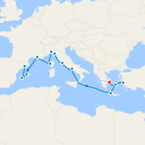 Mediterranean with Greece, Italy & Turkey with Barcelona and Athens Stays
