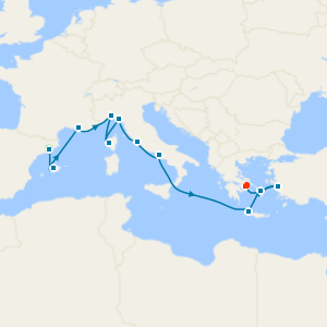 Mediterranean with Greece, Italy & Turkey with Barcelona and Athens Stays