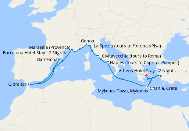 Cruise Itinerary Map