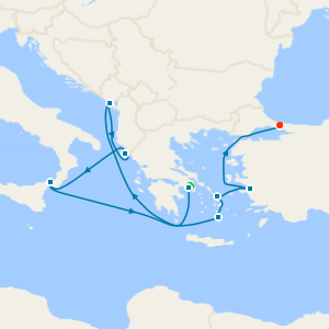 Mediterranean with Greek Isles & Turkey with Athens and Istanbul Stays