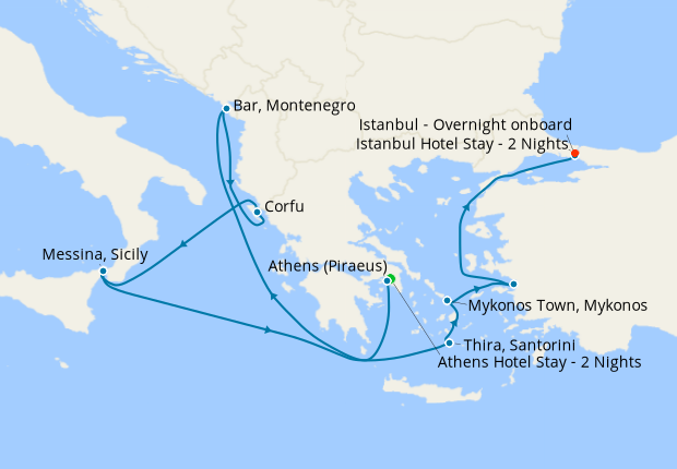 Cruise Itinerary Map