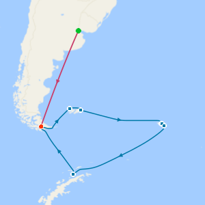 Antarctica, South Georgia & Falkland Islands from Ushuaia