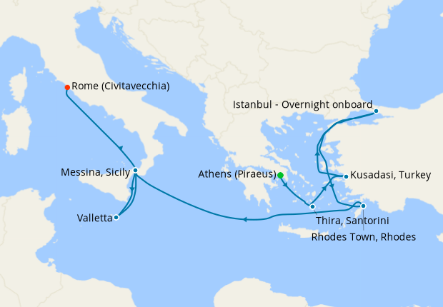 Cruise Itinerary Map