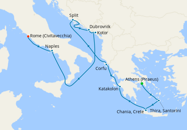 Cruise Itinerary Map