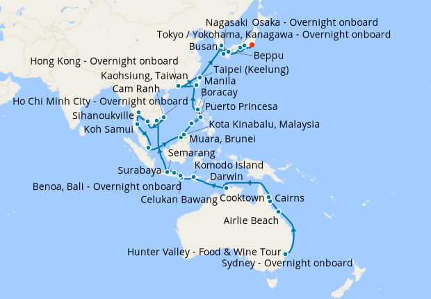Cruise Itinerary Map