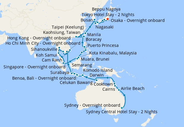 Cruise Itinerary Map