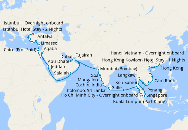 Cruise Itinerary Map