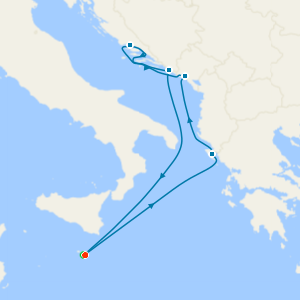 Greece, Montenegro & Croatia from Malta with Stay