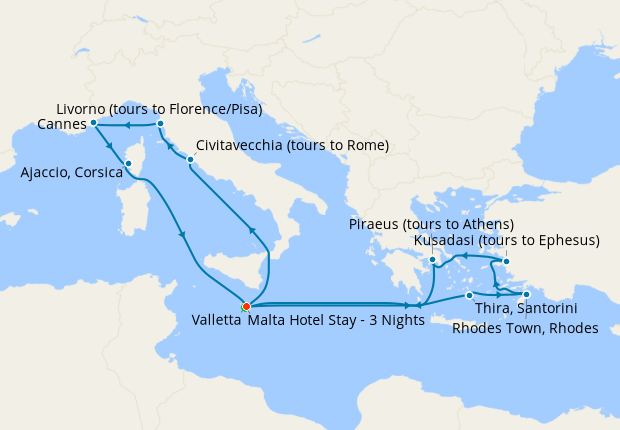 Cruise Itinerary Map