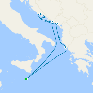 Greece, Montenegro & Croatia from Malta with Stay