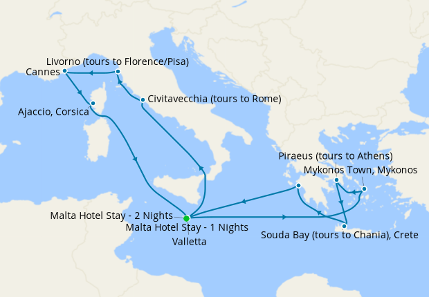 Cruise Itinerary Map