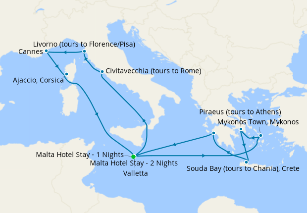 Cruise Itinerary Map