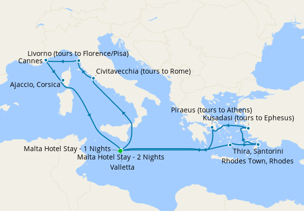 Cruise Itinerary Map