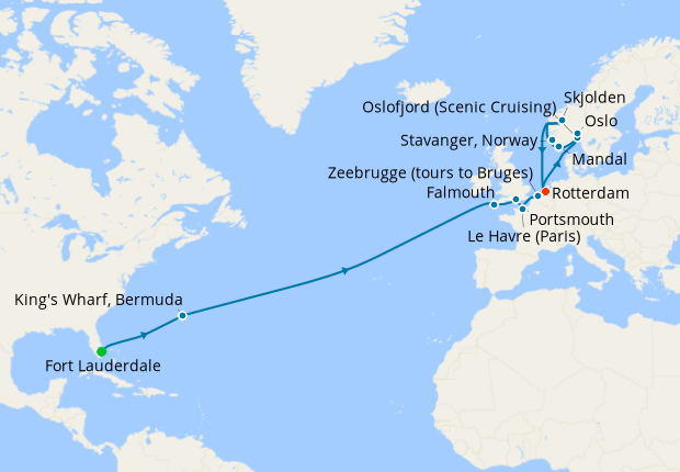 Cruise Itinerary Map