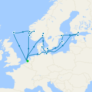 Scandinavian Fjords and Capitals with History Channel cruise from Rotterdam