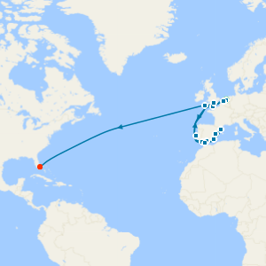 Western Mediterranean Crossing with Lisbon Overnight from Rotterdam