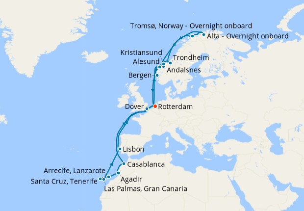 Cruise Itinerary Map