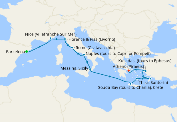 Cruise Itinerary Map