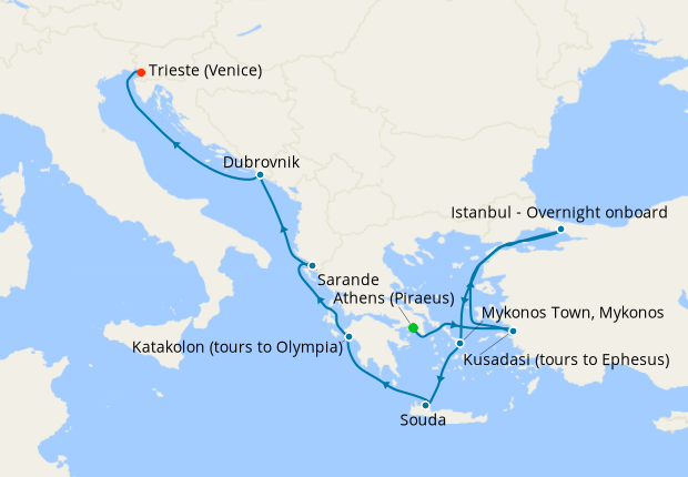 Cruise Itinerary Map