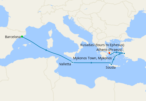 Cruise Itinerary Map