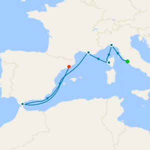 Western Mediterranean: Corsica with History Channel cruise from Civitavecchia (Rome) to Barcelona
