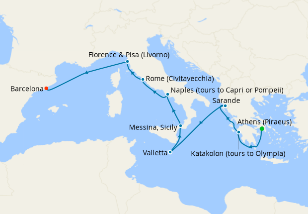 Cruise Itinerary Map