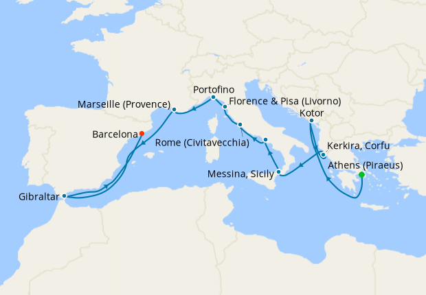 Cruise Itinerary Map