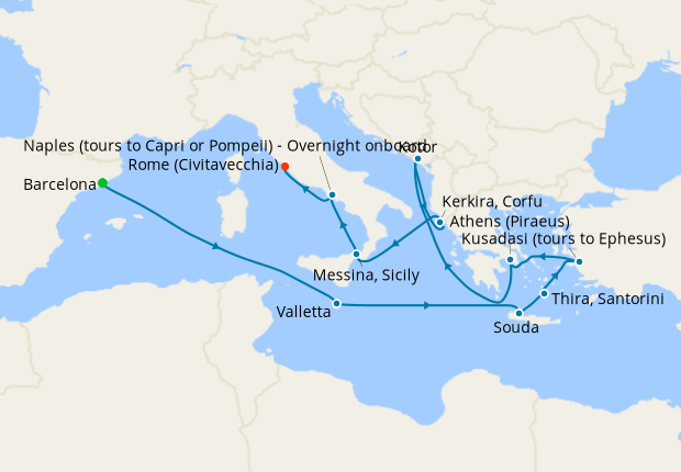 Cruise Itinerary Map
