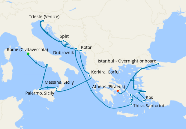 Cruise Itinerary Map